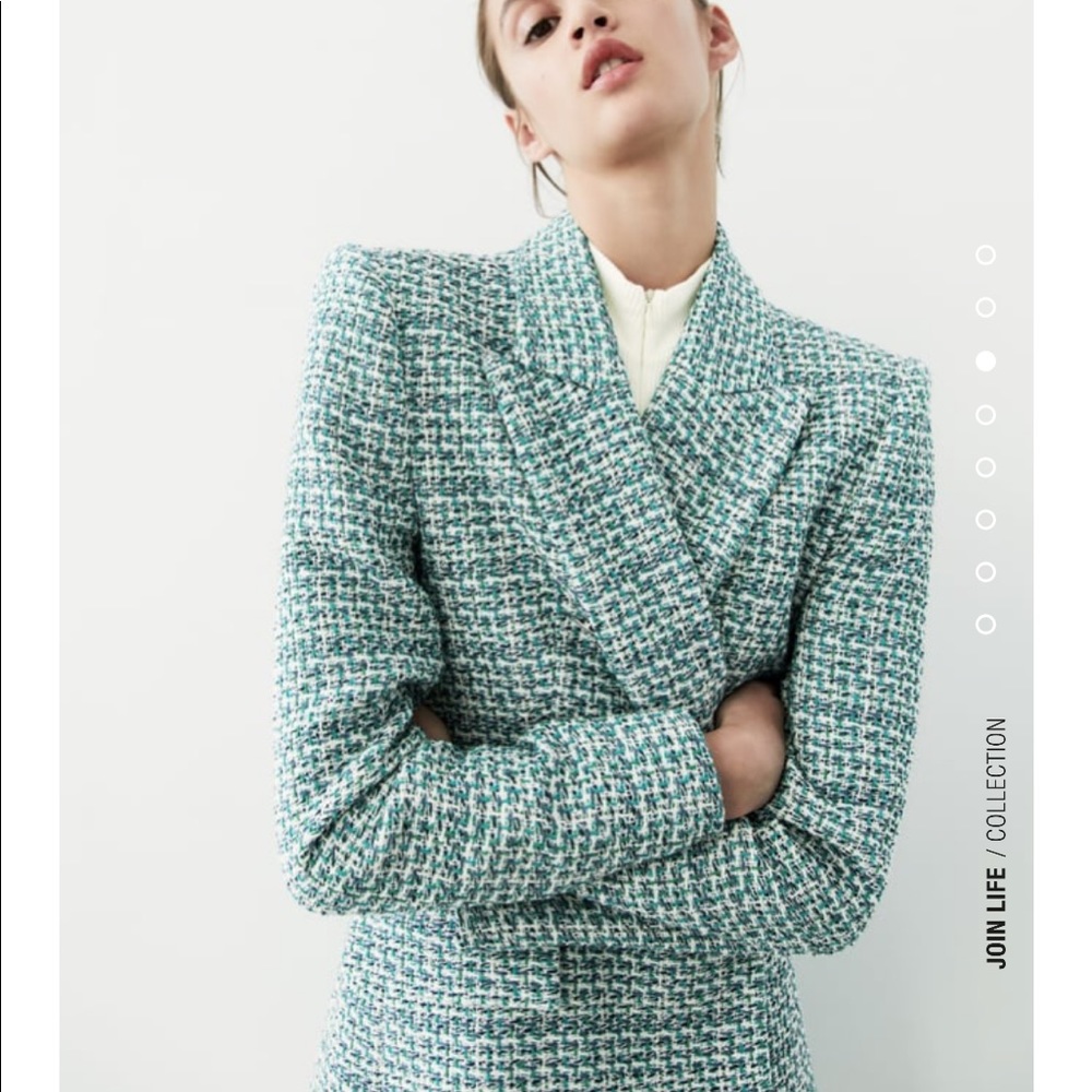 NWT Zara Double Breasted Textured Blazer. Spring 2022 Collection. Sold Out!